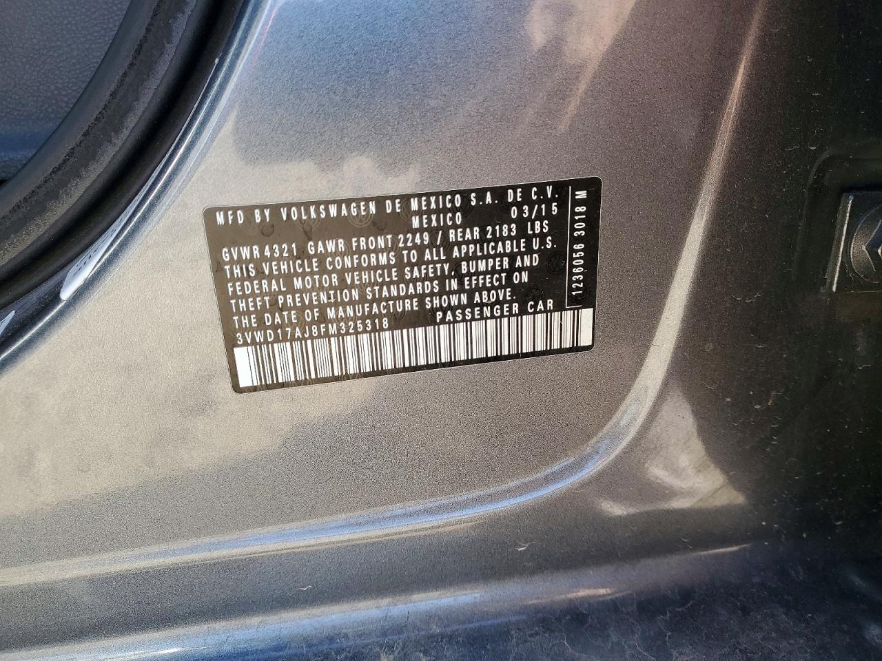 2015 VOLKSWAGEN JETTA SE photo 12