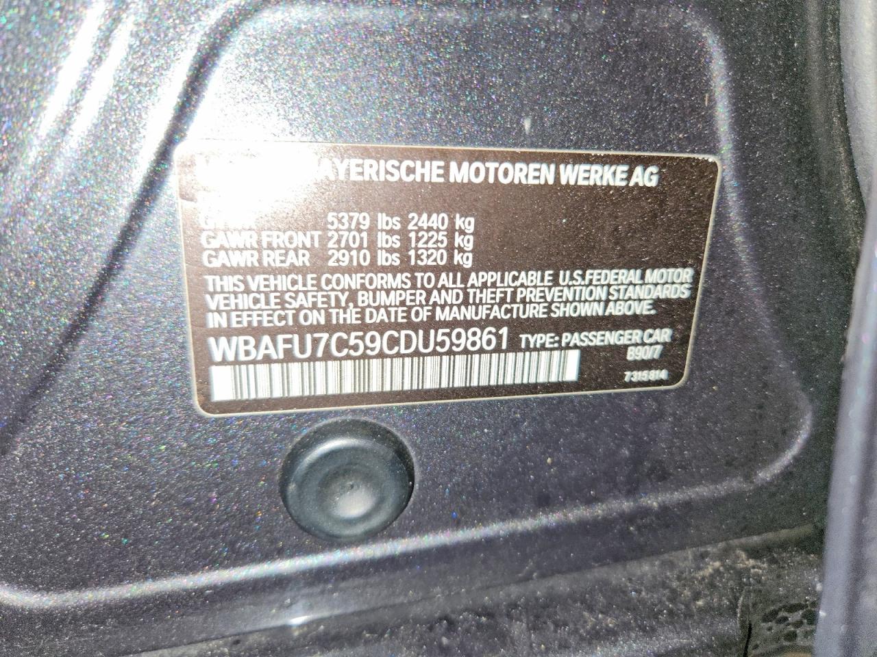 2012 BMW 535 XI photo 12