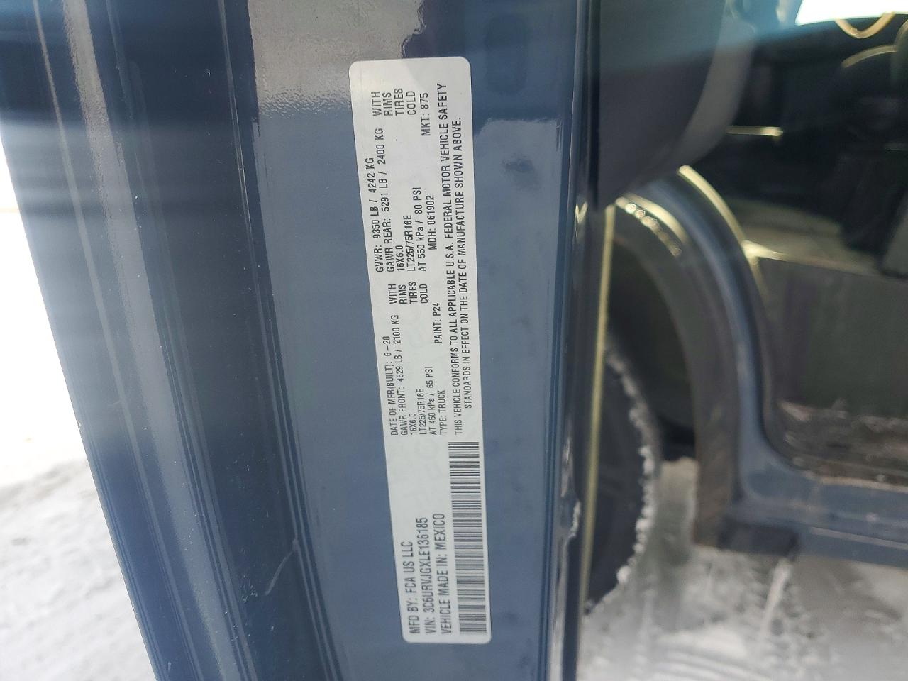 2020 RAM PROMASTER 3500 3500 HIGH photo 12