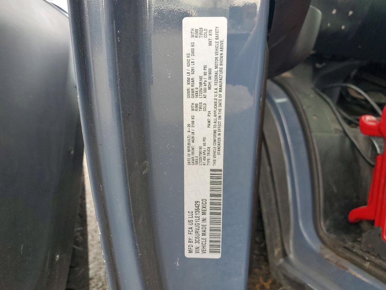 2020 RAM PROMASTER 3500 3500 HIGH photo 12