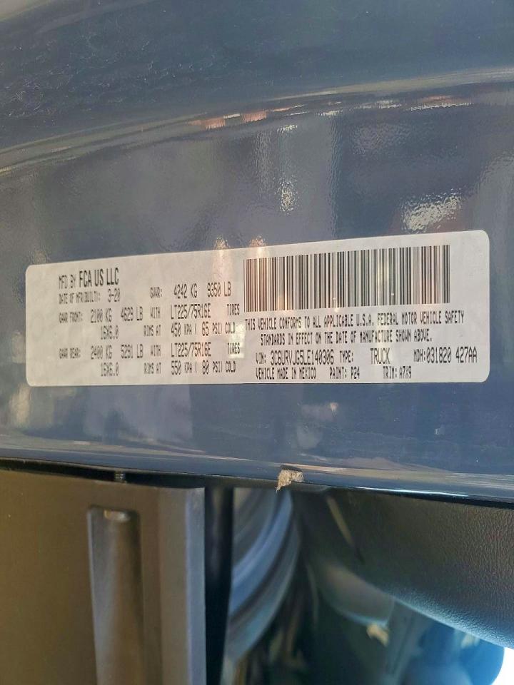 2020 RAM PROMASTER 3500 DELIVERY VAN photo 13