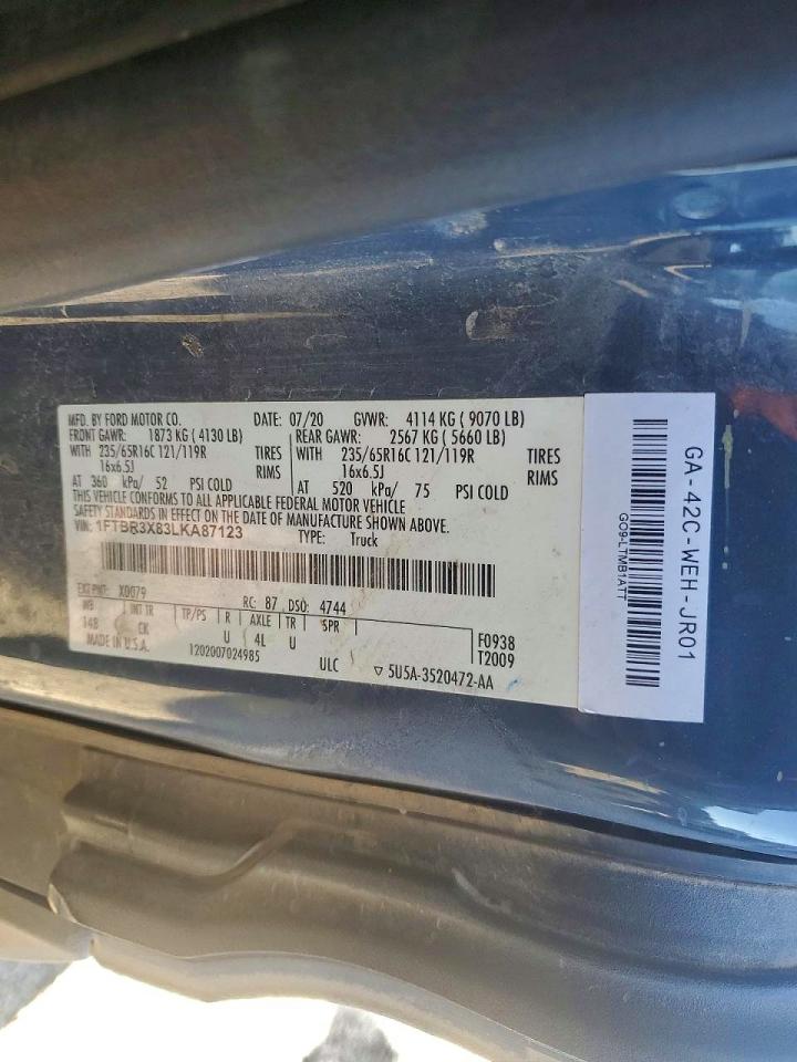 2020 FORD TRANSIT 250 DELIVERY VAN photo 13