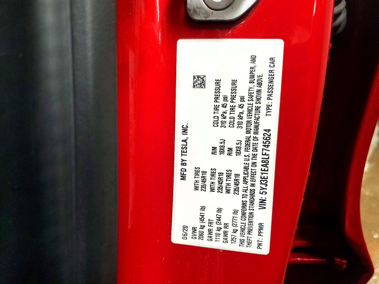 2020 TESLA MODEL 3 photo 12