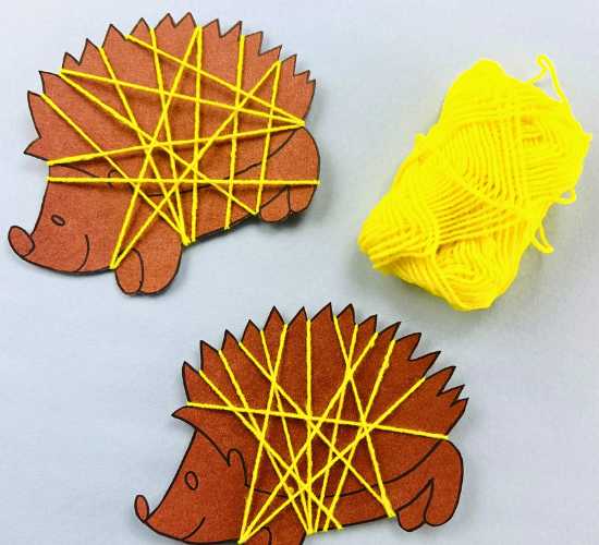 Yarn Wrap Hedgehog