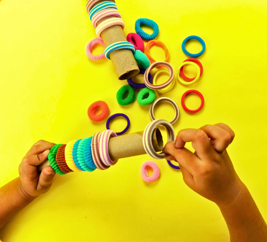 Hair Bands Stretching Play
