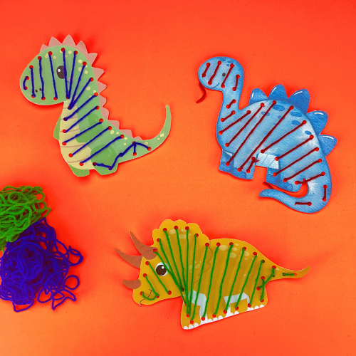 Dinosaur Lacing Craft