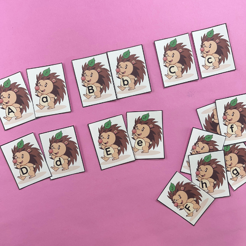 Hedgehog Alphabets Matching