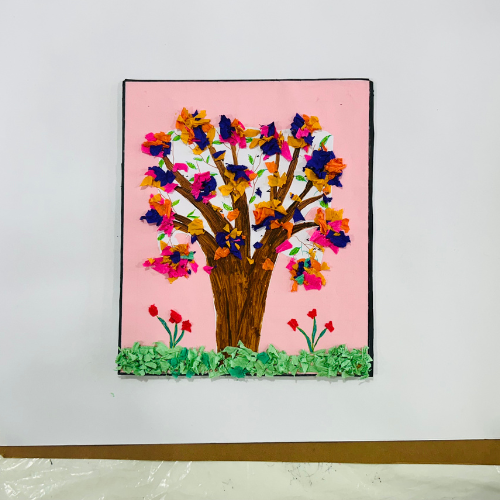 Tissue Paper Tree Craft