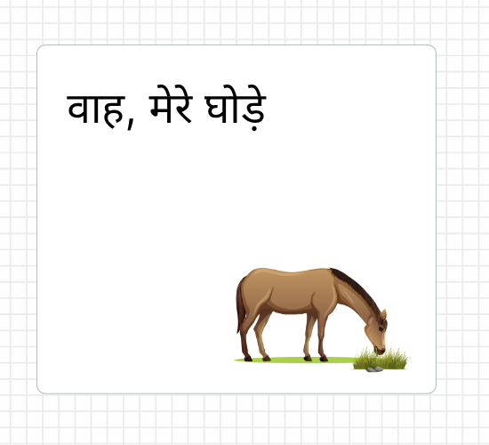 वाह, मेरे घोड़े