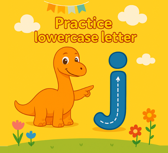 Practice lowercase Letter j