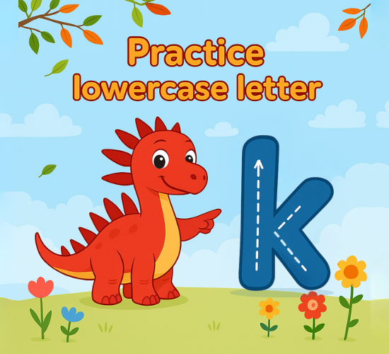 Practice lowercase Letter k