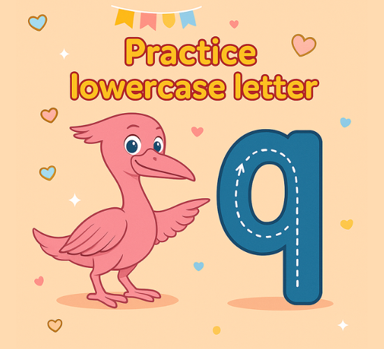 Practice lowercase Letter q