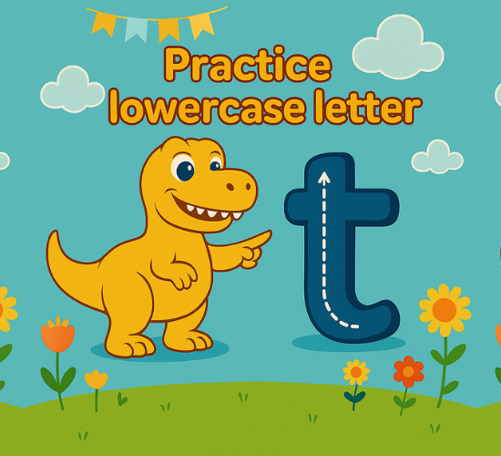 Practice lowercase Letter t