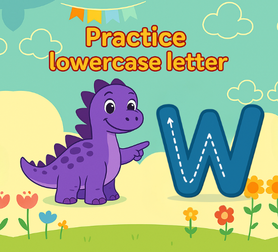 Practice lowercase Letter w