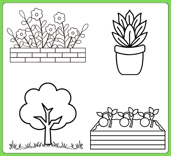 The Garden Coloring Poster