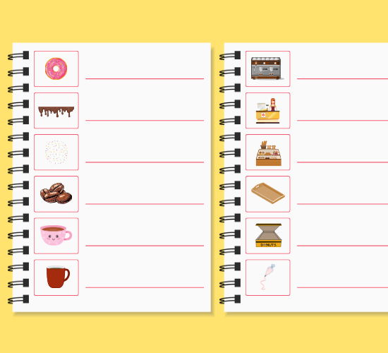 Donut Shop List Writing