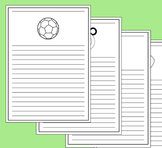 Sport Shop Writing Frame