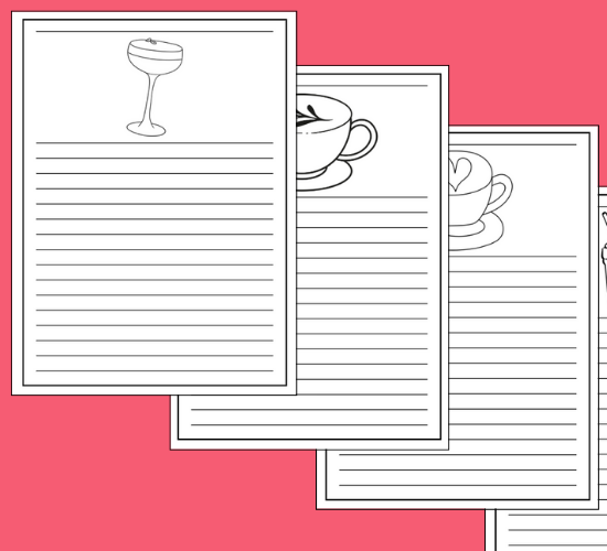 Coffee Shop Writing Frames