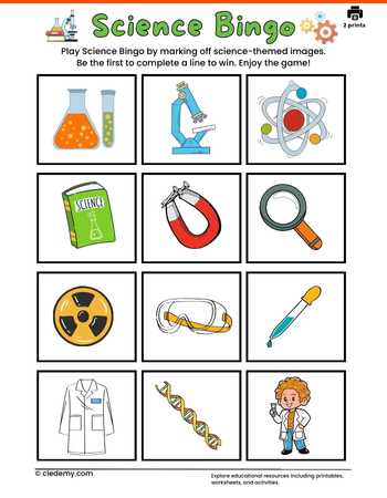 Science Bingo Card