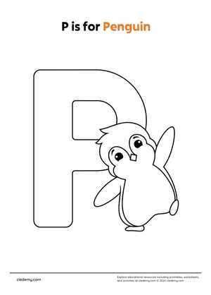 Alphabet Letters Coloring Letter P