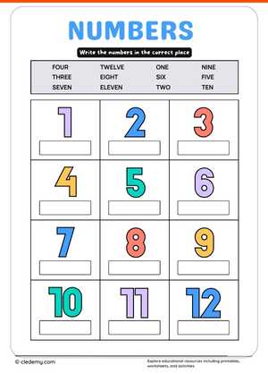 Numbers Vocabulary
