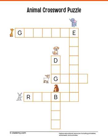 Animal Crossword Puzzle
