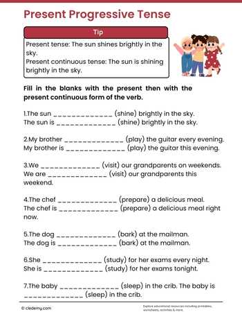 Present Progressive Tense
