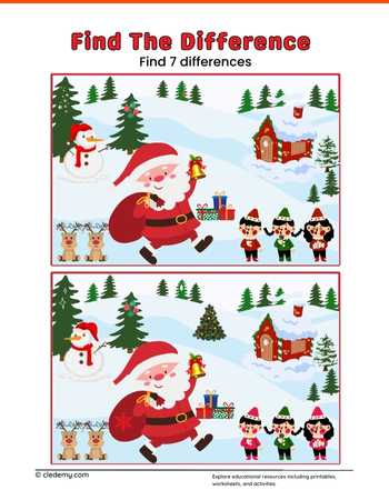 Find the Difference in Christmas Picture