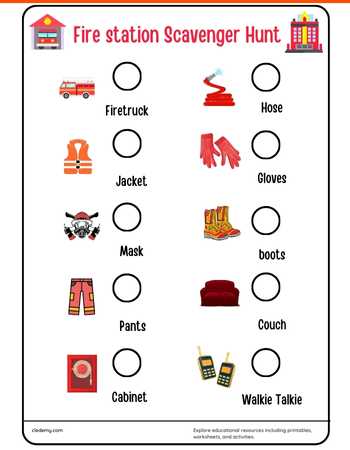 Fire station Scavenger Hunt