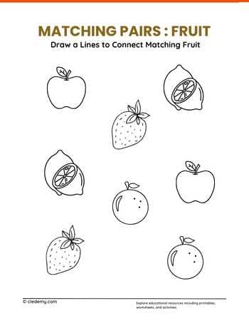 Matching Pairs Fruits