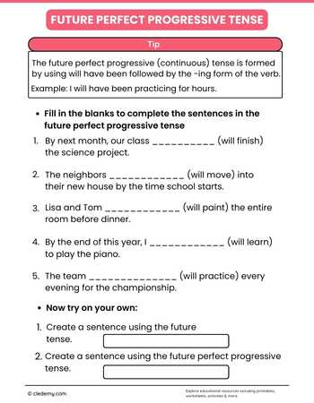 Future Perfect Progressive Tense