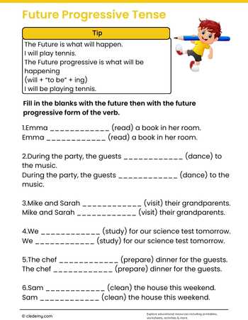 Future Progressive Tense
