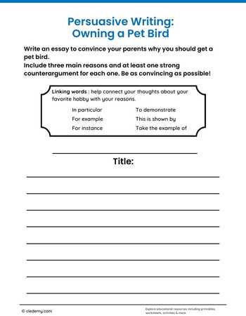 Persuasive Writing Prompts