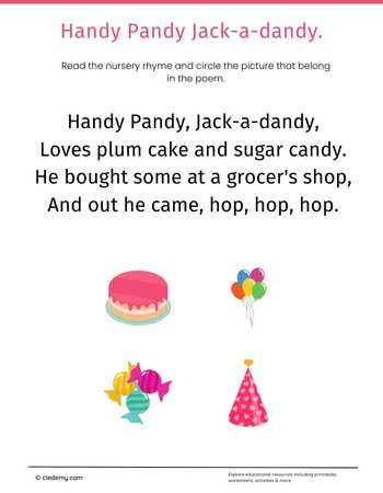 Handy Pandy Jack-A-Dandy Poem