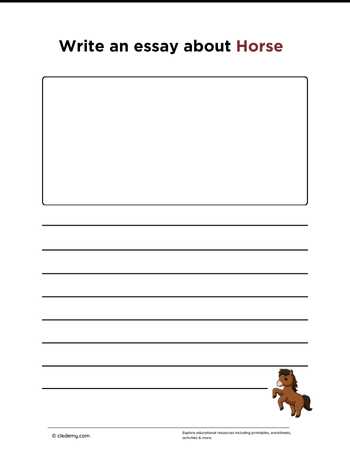 Write an Essay About Horse