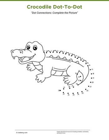 Crocodile Dot-To-Dot