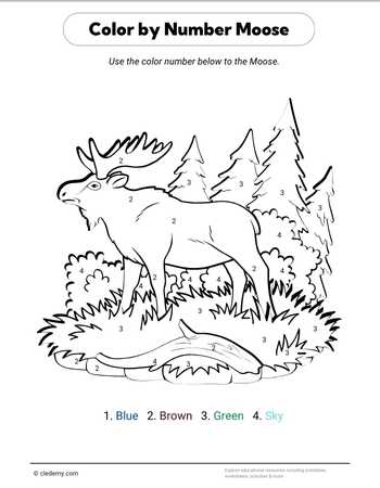 Color by Number Moose