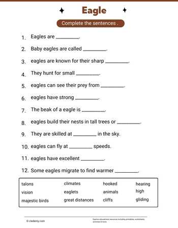 Complete Sentence Eagle