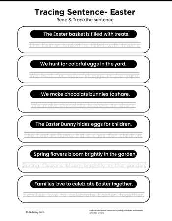 Tracing Sentence - Easter