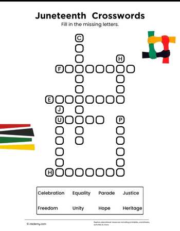 Juneteenth Mini Crosswords Puzzle