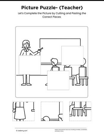 Cut & Paste Picture Puzzle- Teacher