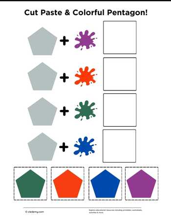 Cut Paste and Colorful Pentagon