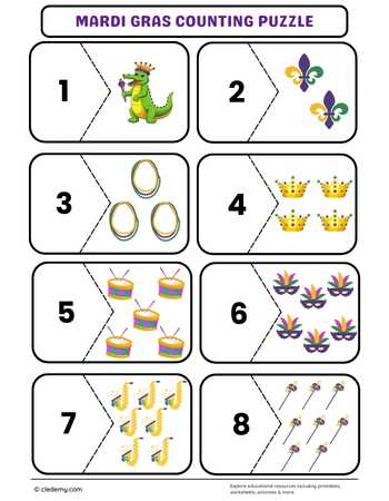 Mardi Gras Counting Puzzle