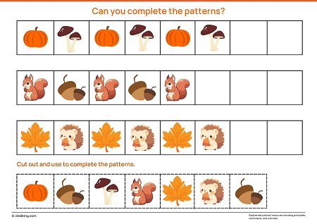Complete The Pattern - Autumn Themed