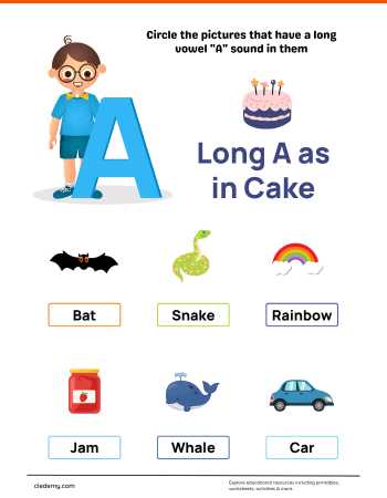 Identify the Long Vowel Sounds