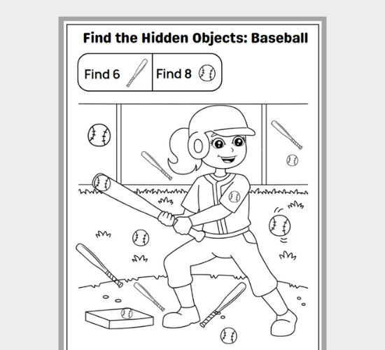 Find the Hidden Baseball Items