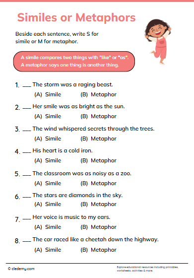 Similes or Metaphors Grade 5