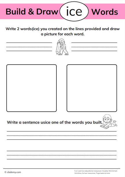 Build and Draw Ice Words