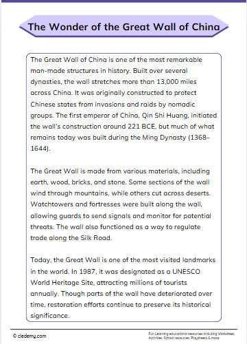 The Wonder of The Great Wall of China