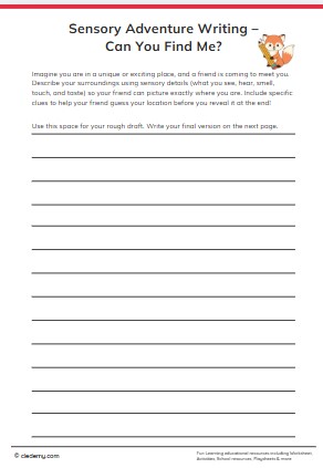 Sensory Adventure Writing – Can You Find Me?